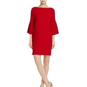 Belle badgley mischka Red dress with bell sleeve